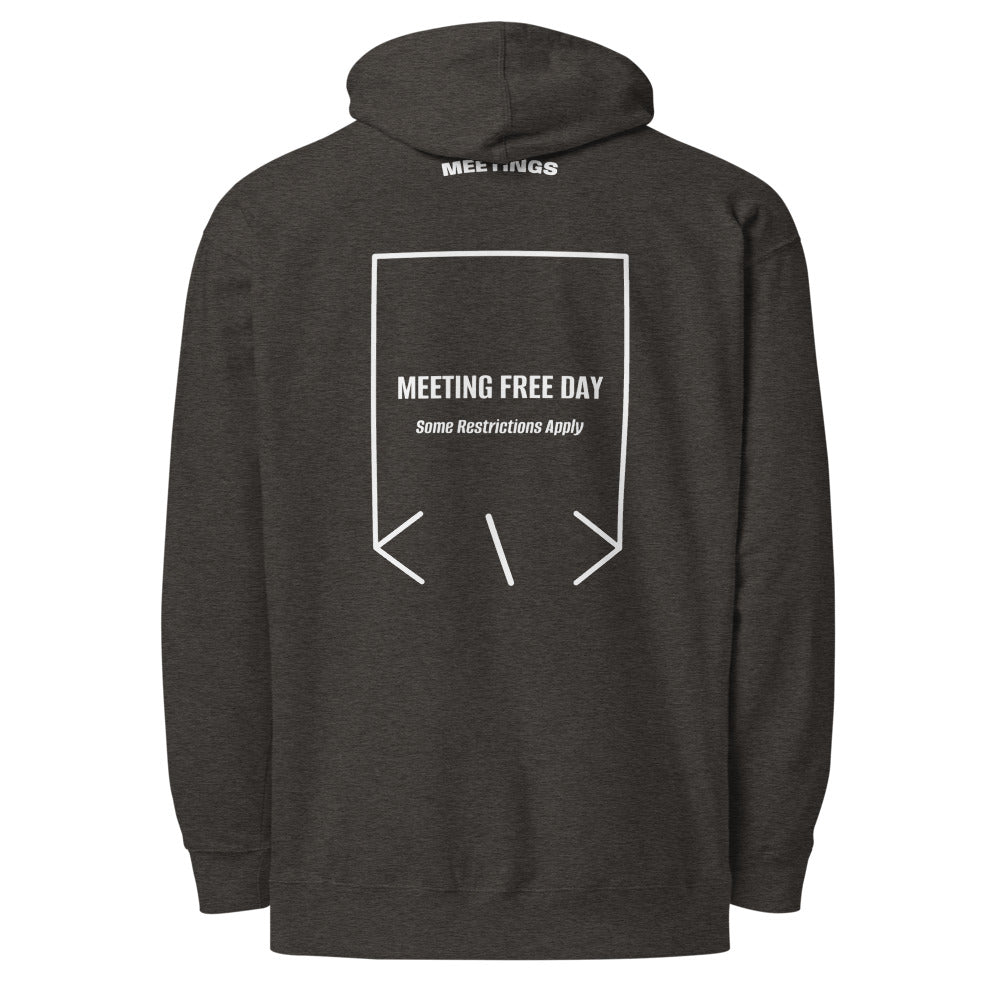 Meeting Free Day — Charcoal Heather White back mockup