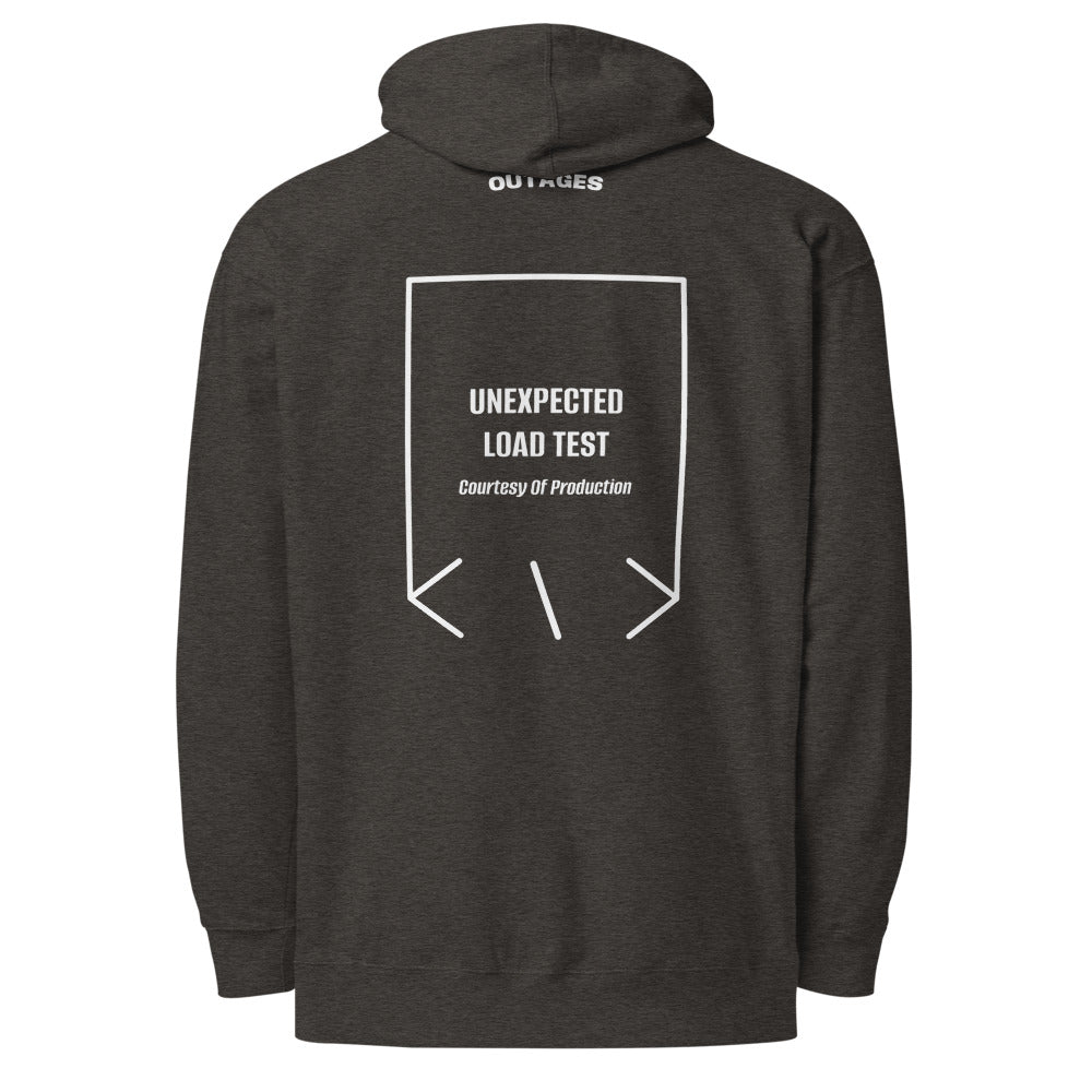 Unexpected Load Test — Charcoal Heather White back mockup