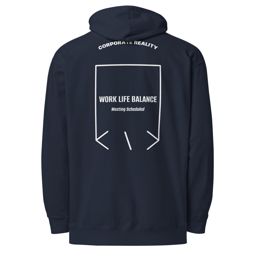 Work Life Balance — Classic Navy White back mockup