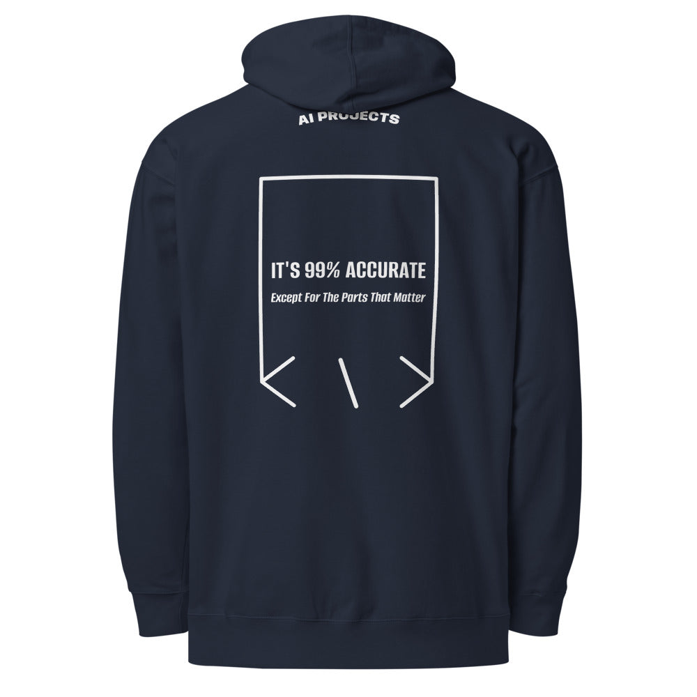 It's 99% Accurate — Classic Navy White back mockup