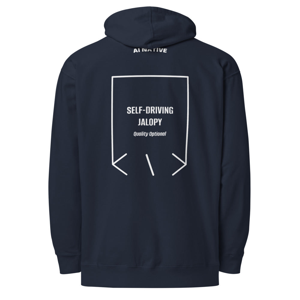 Self-Driving Jalopy — Classic Navy White back mockup
