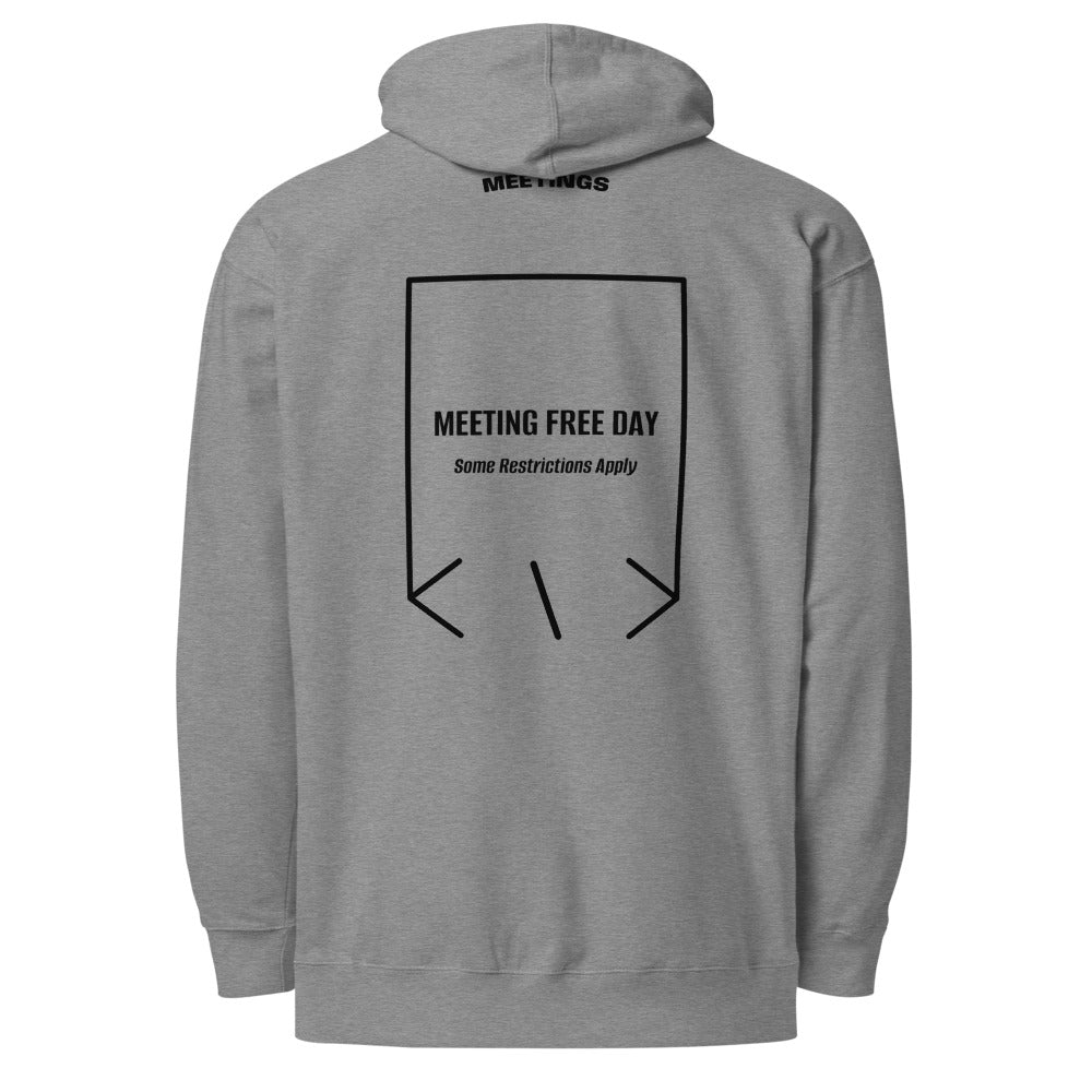 Meeting Free Day — Gunmetal Heather Black back mockup