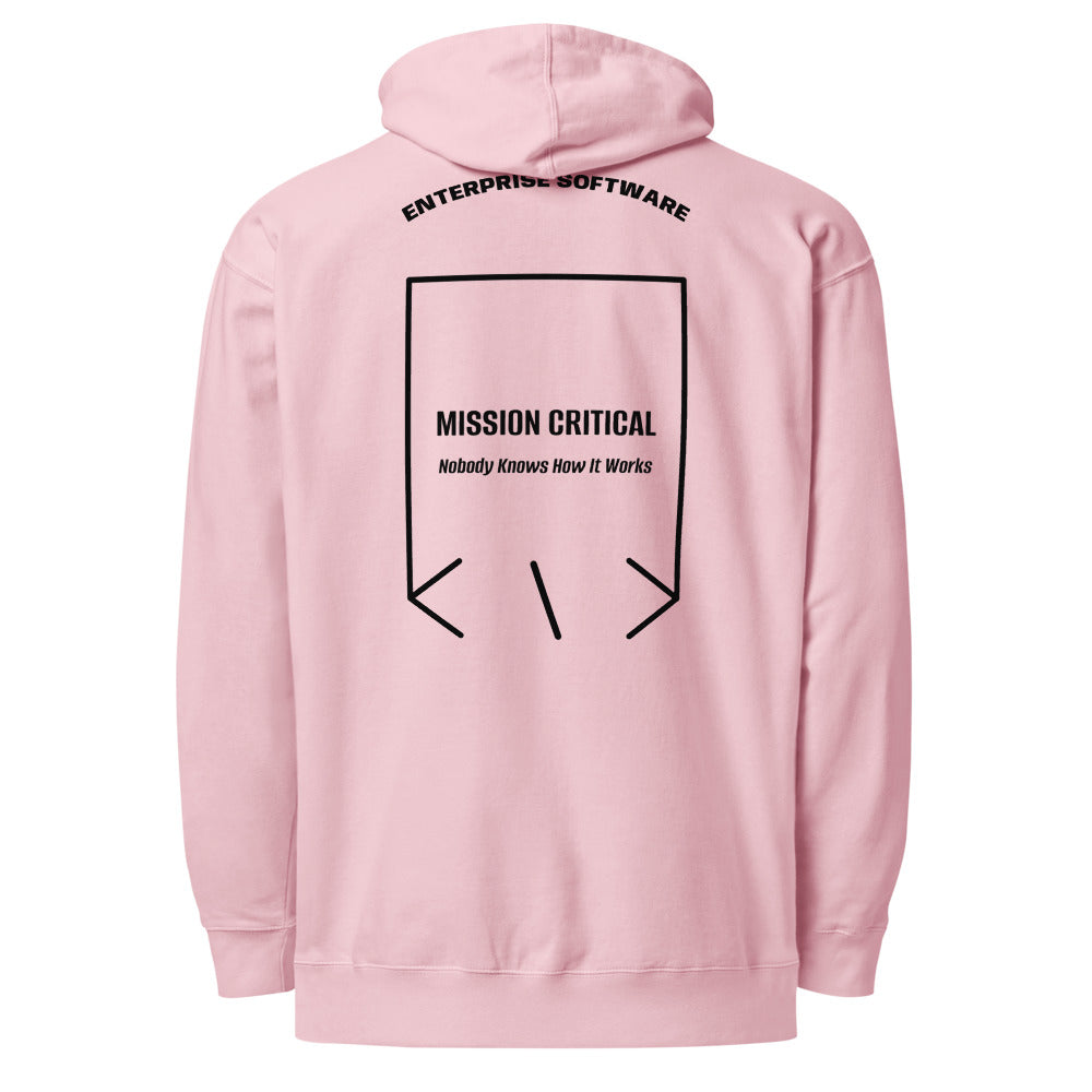 Mission Critical — Light Pink Black back mockup