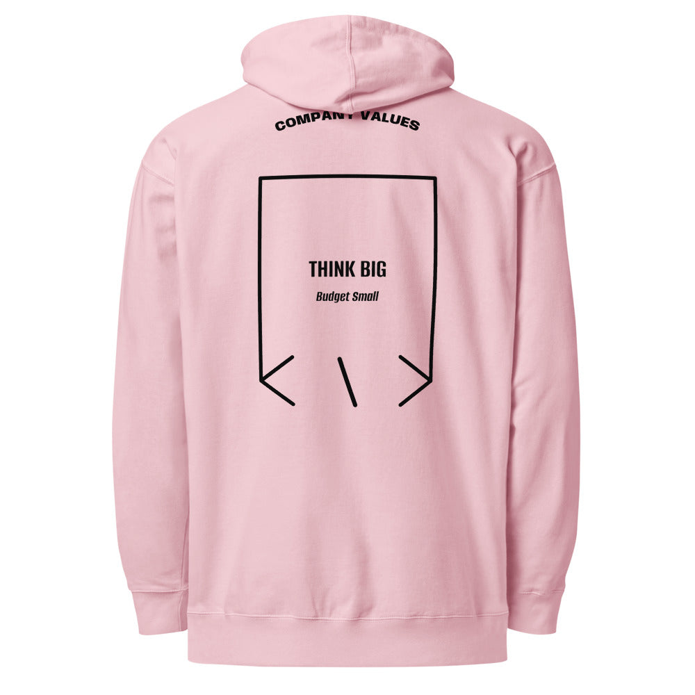Think Big — Light Pink Black back mockup