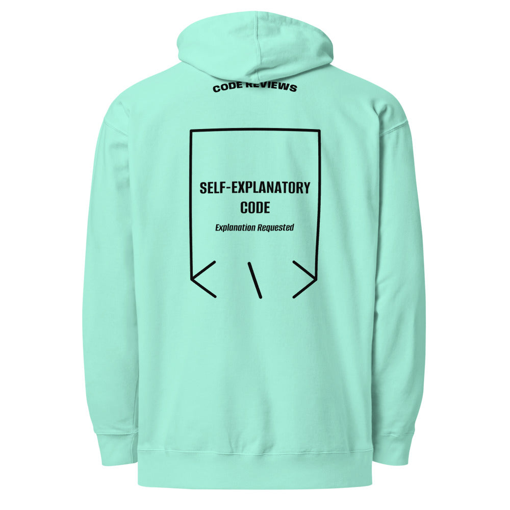 Self-Explanatory Code — Mint Black back mockup