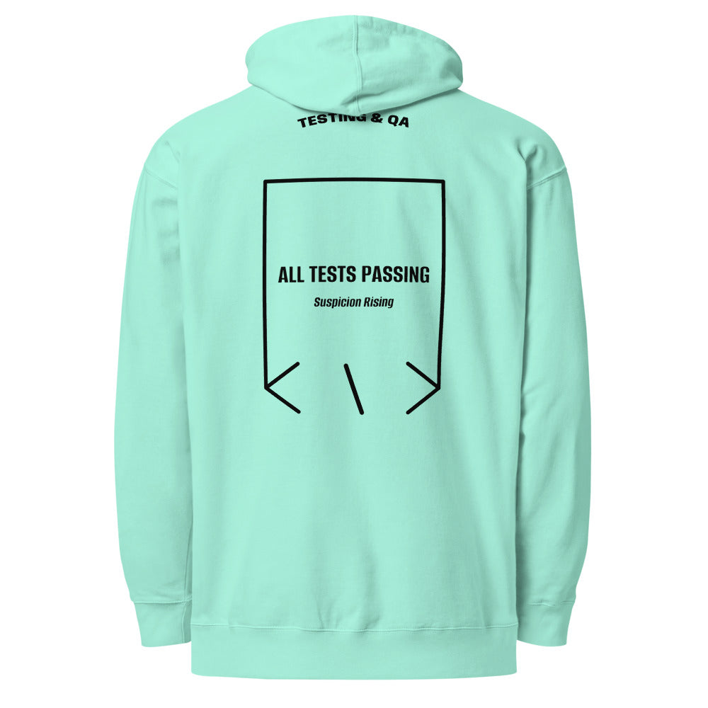 All Tests Passing — Mint Black back mockup