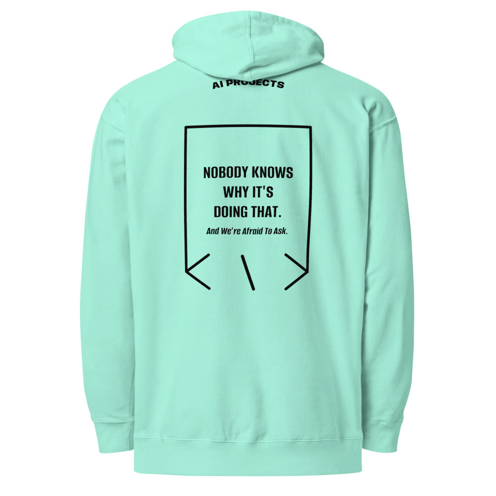 Nobody Knows Why It's Doing That. — Mint Black back mockup