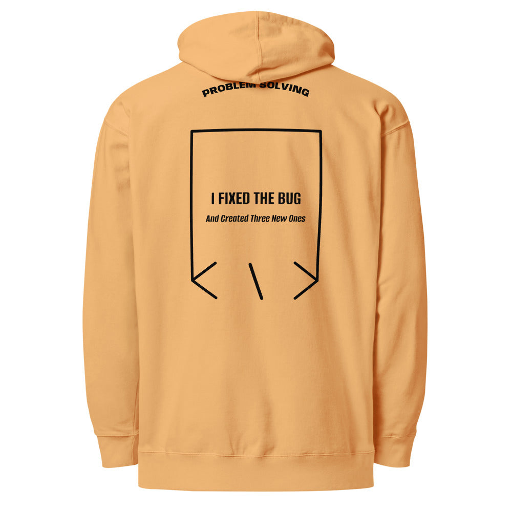 I Fixed The Bug — Peach Black back mockup