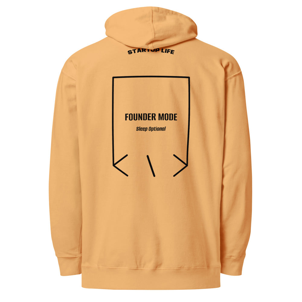Founder Mode — Peach Black back mockup