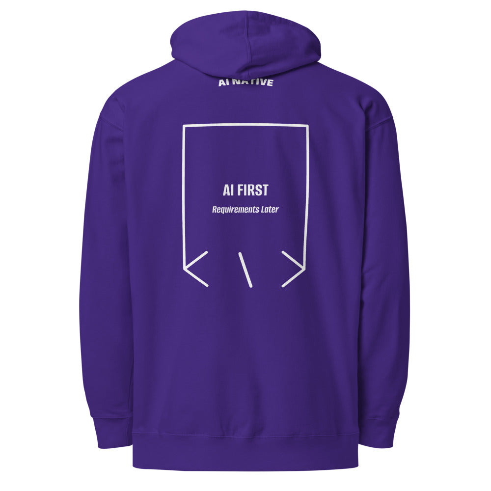AI First — Purple White back mockup