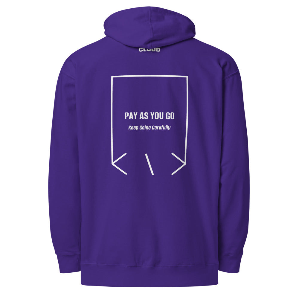 Pay As You Go — Purple White back mockup