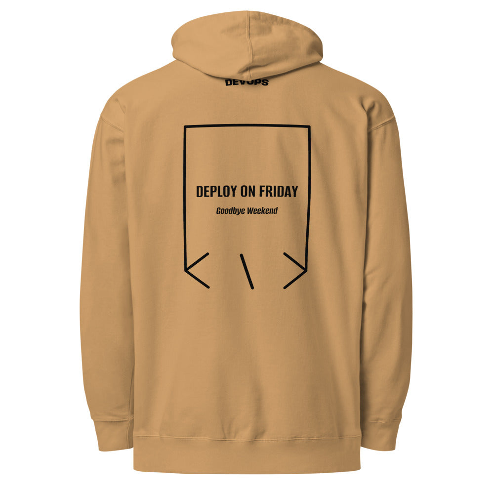 Deploy On Friday — Sandstone Black back mockup