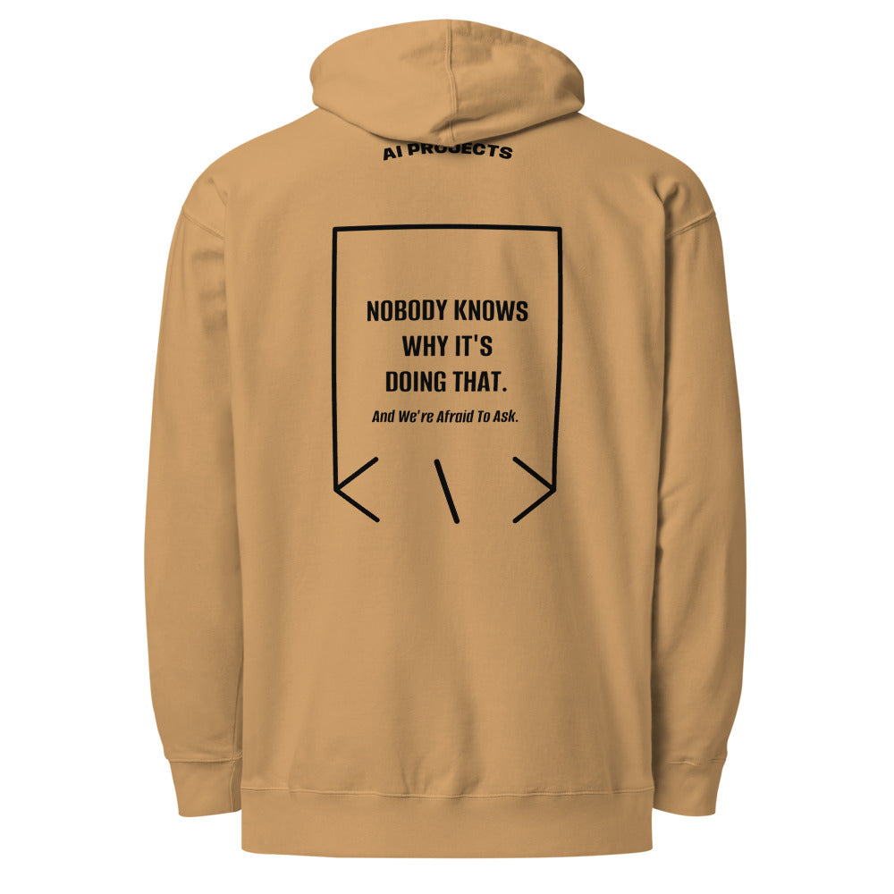 Nobody Knows Why It's Doing That. — Sandstone Black back mockup