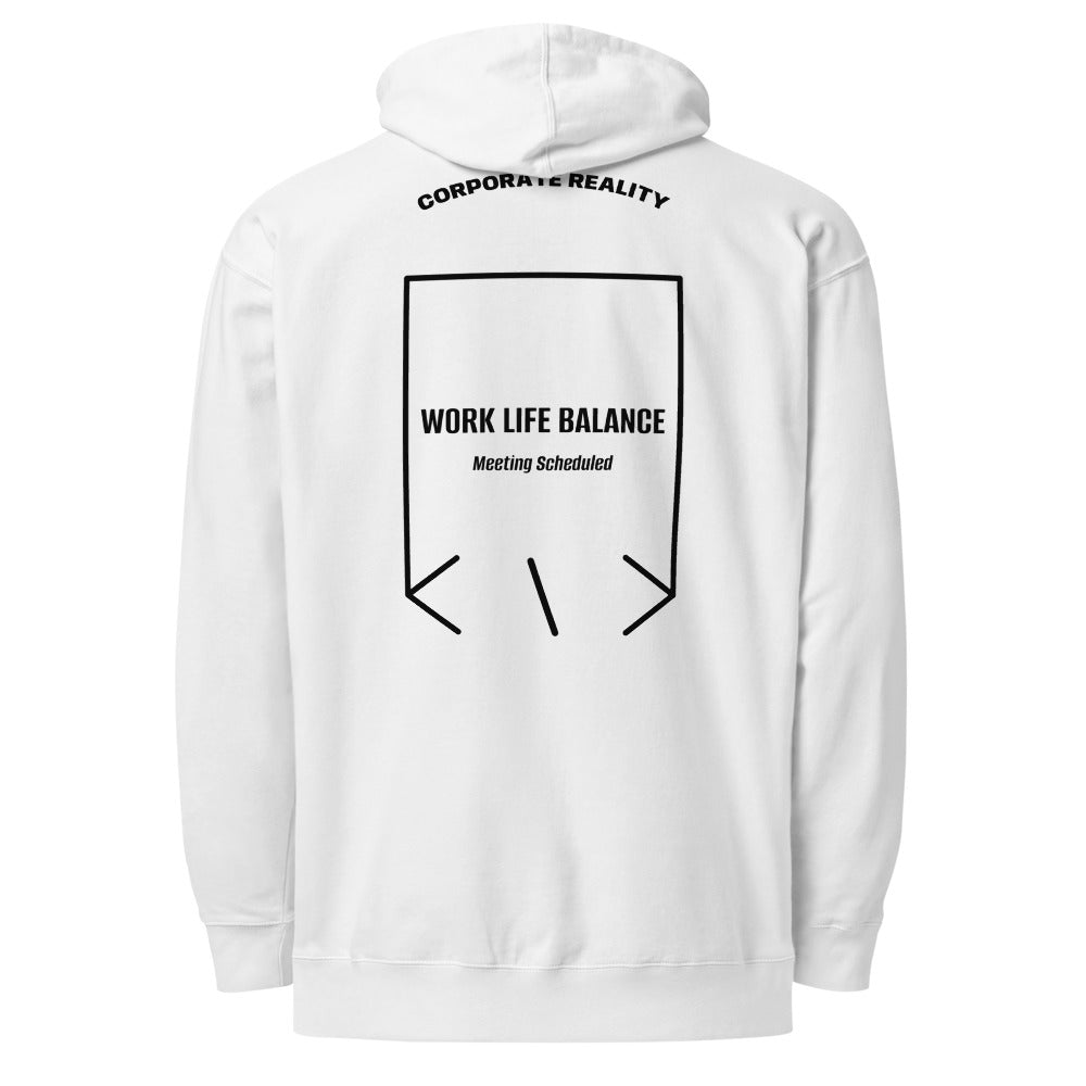 Work Life Balance — White Black back mockup