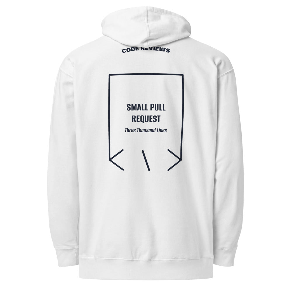 Small Pull Request — White Classic Navy back mockup