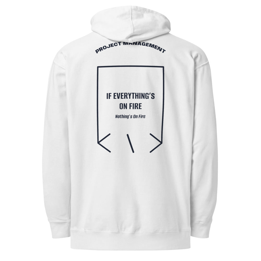If Everything’s On Fire — White Classic Navy back mockup