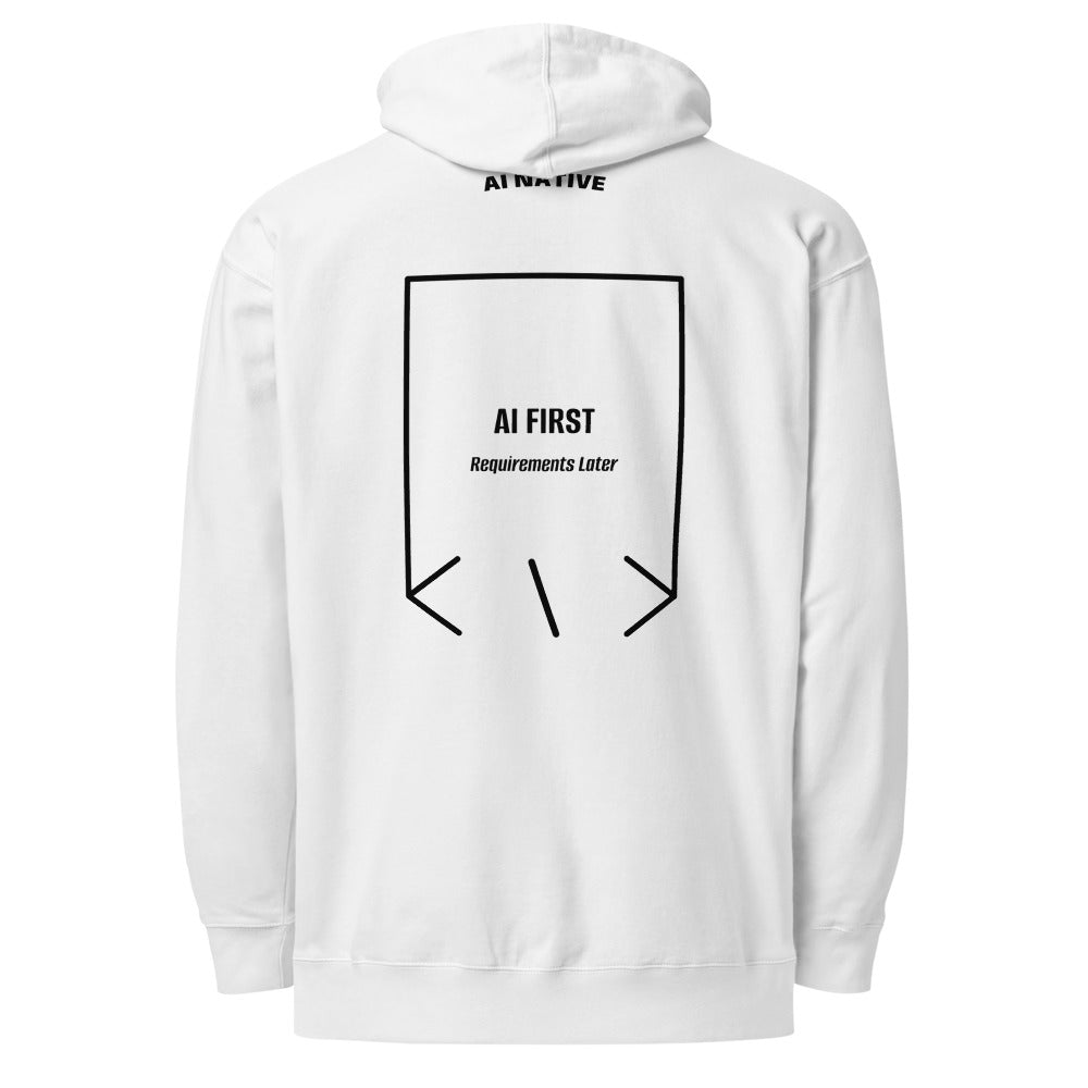 AI First — White Black back mockup