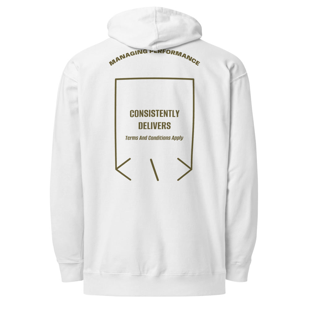 Consistently Delivers — White Army back mockup