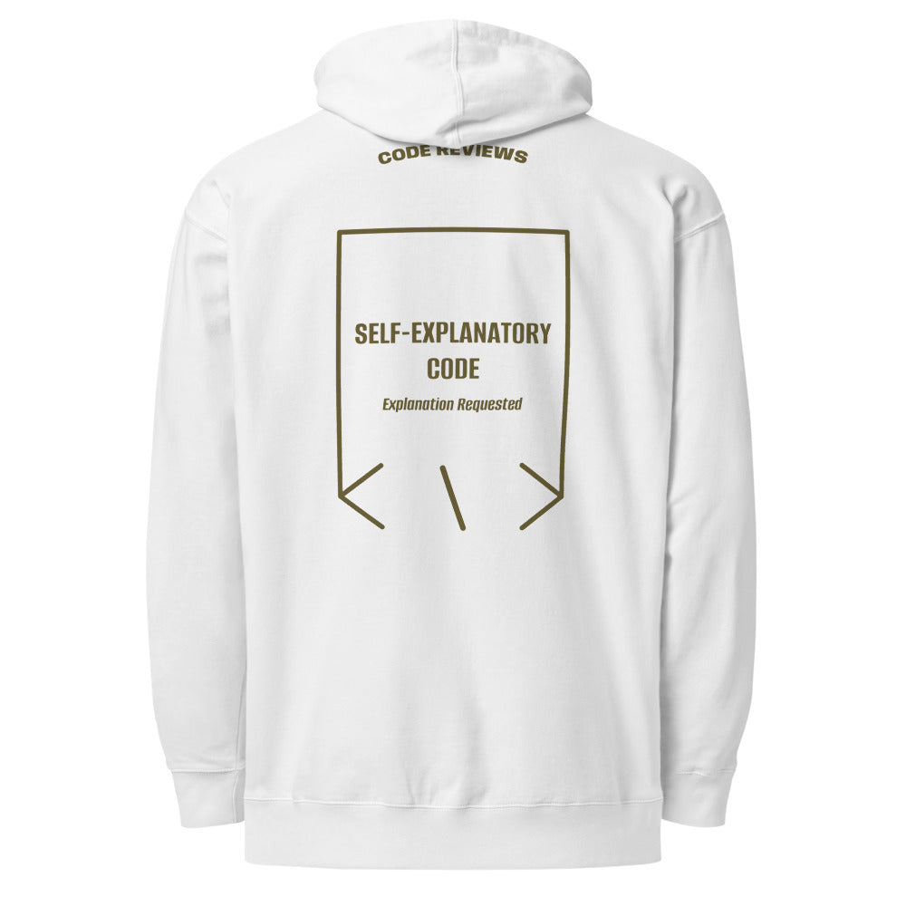 Self-Explanatory Code — White Army back mockup