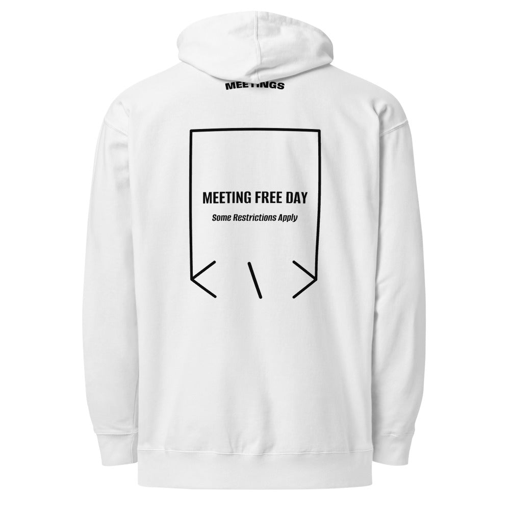 Meeting Free Day — White Black back mockup