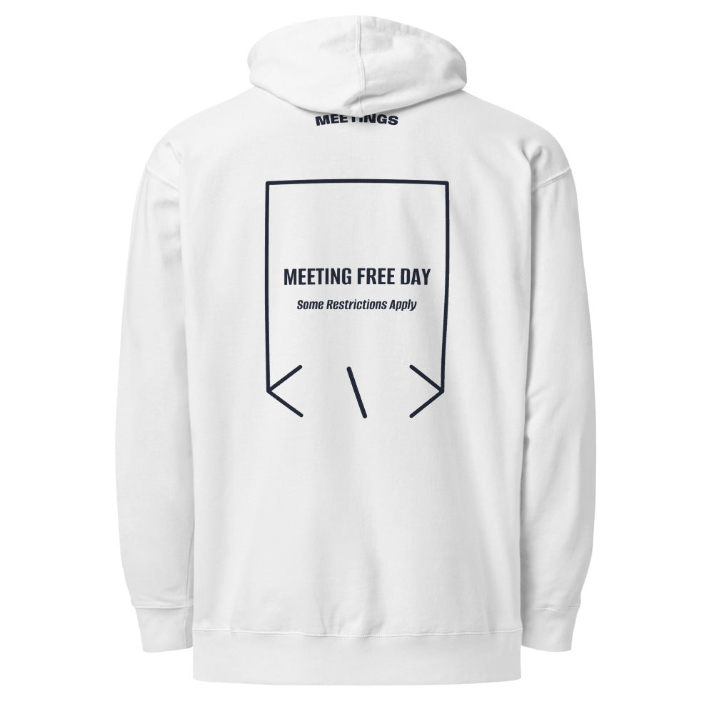 Meeting Free Day — White Classic Navy back mockup