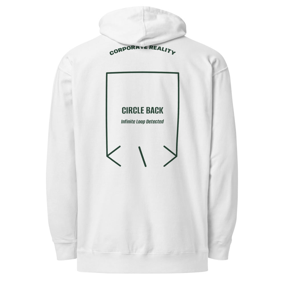 Circle Back — White Alpine Green back mockup