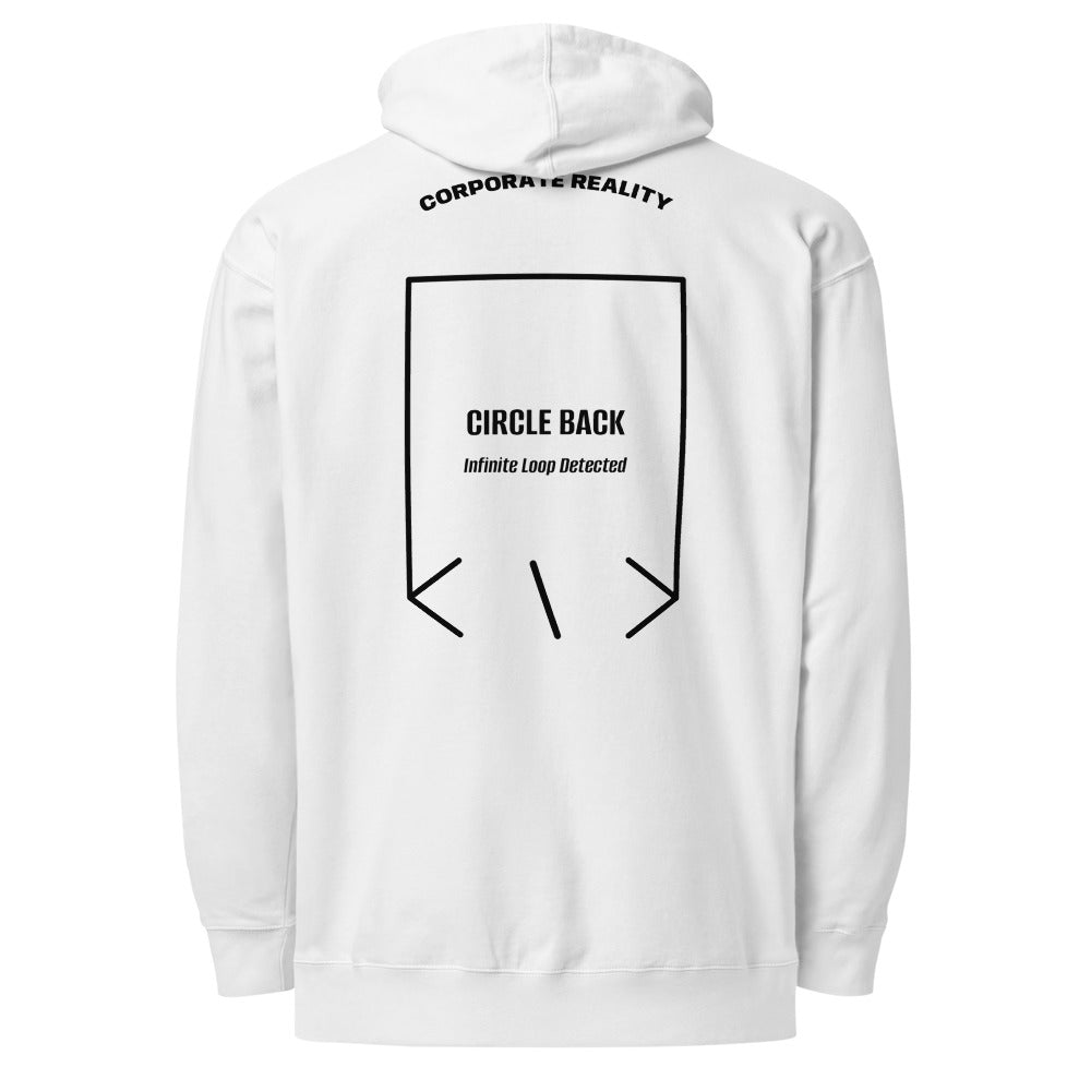 Circle Back — White Black back mockup