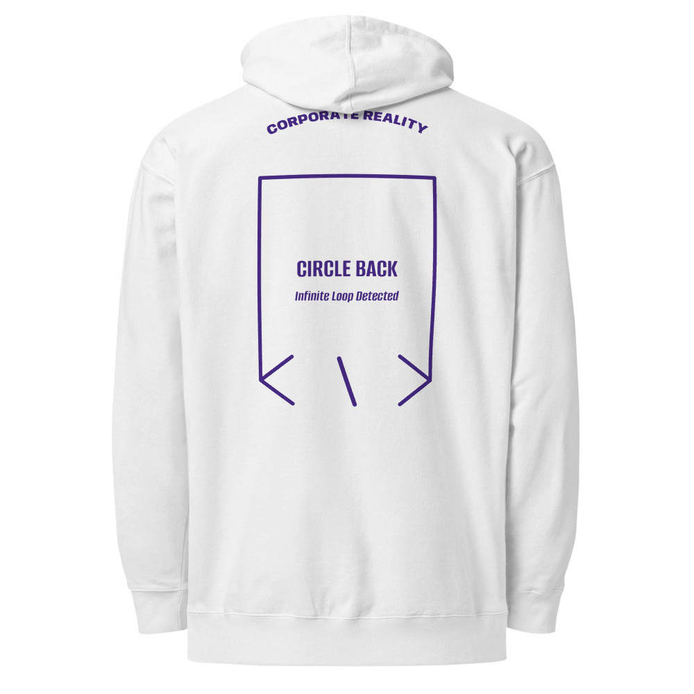 Circle Back — White Purple back mockup
