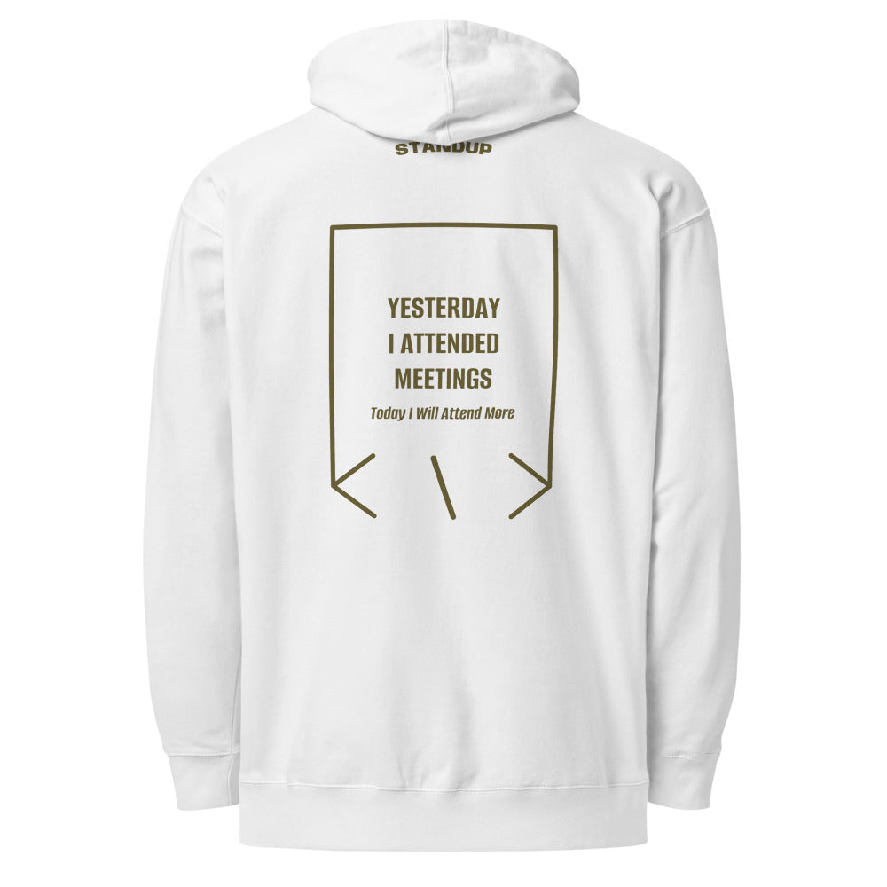 Yesterday I Attended Meetings — White Army back mockup