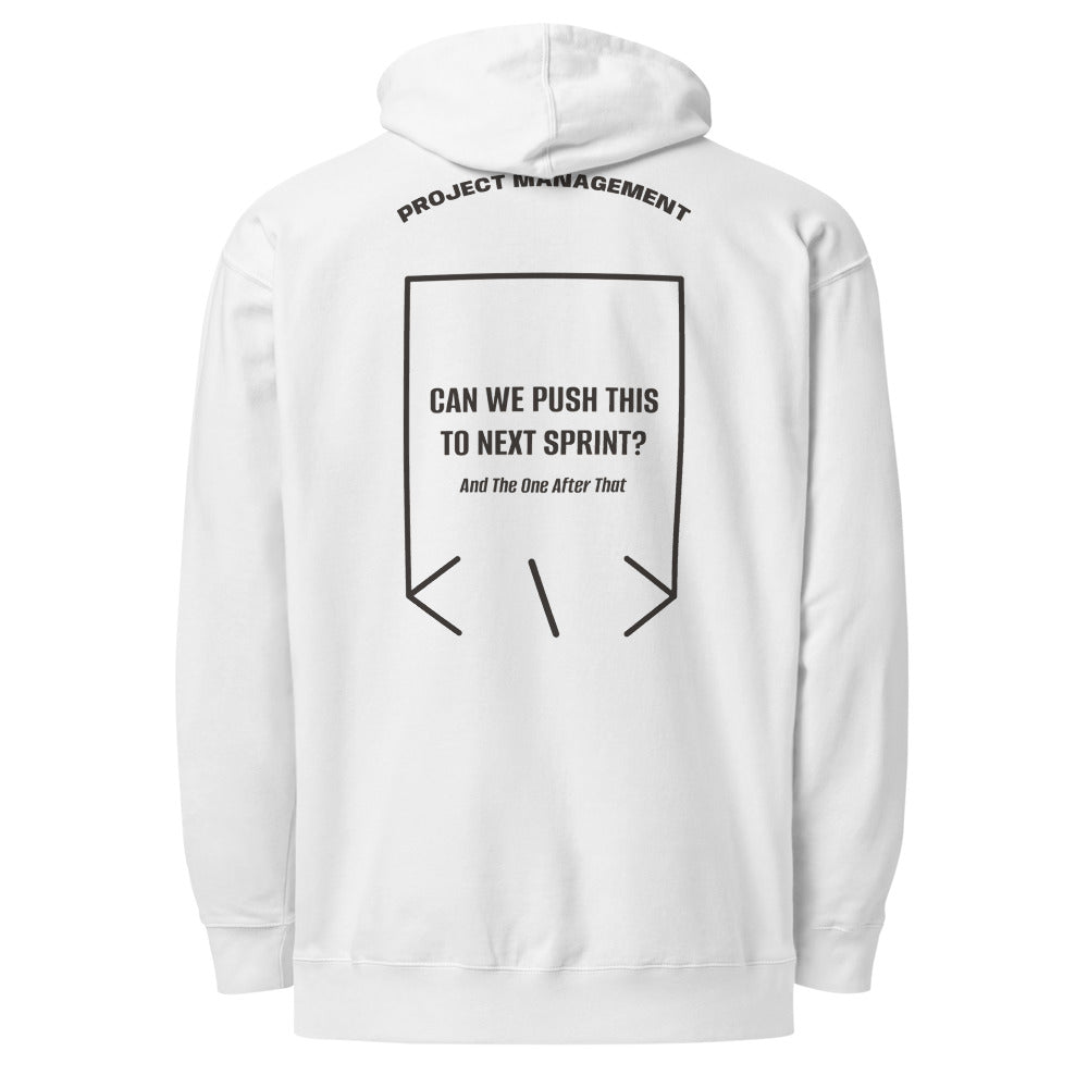 Can We Push This To Next Sprint? — White Charcoal Heather back mockup