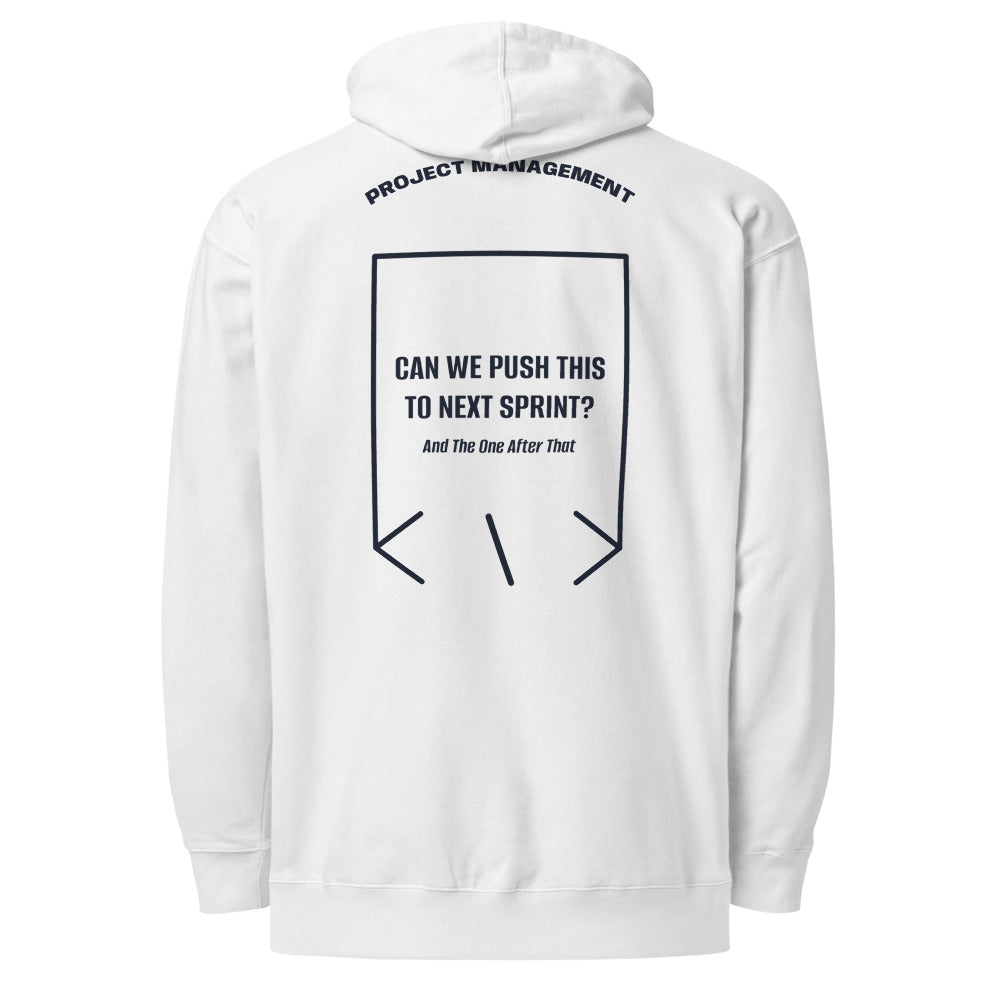 Can We Push This To Next Sprint? — White Classic Navy back mockup