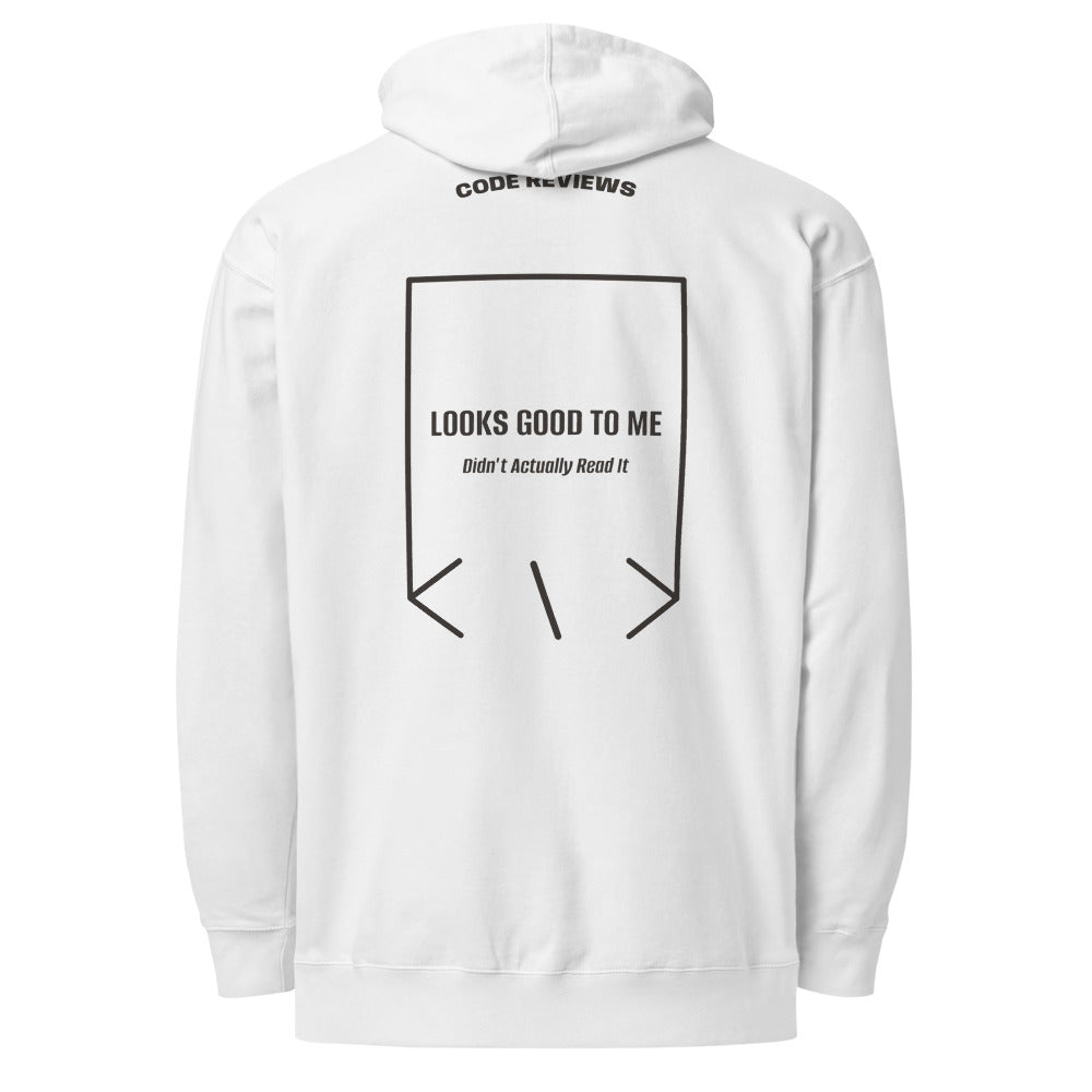 Looks Good To Me — White Charcoal Heather back mockup