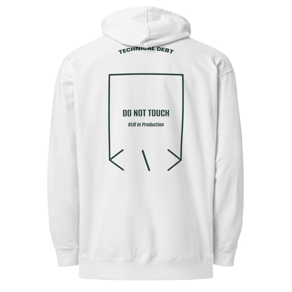 Do Not Touch — White Alpine Green back mockup
