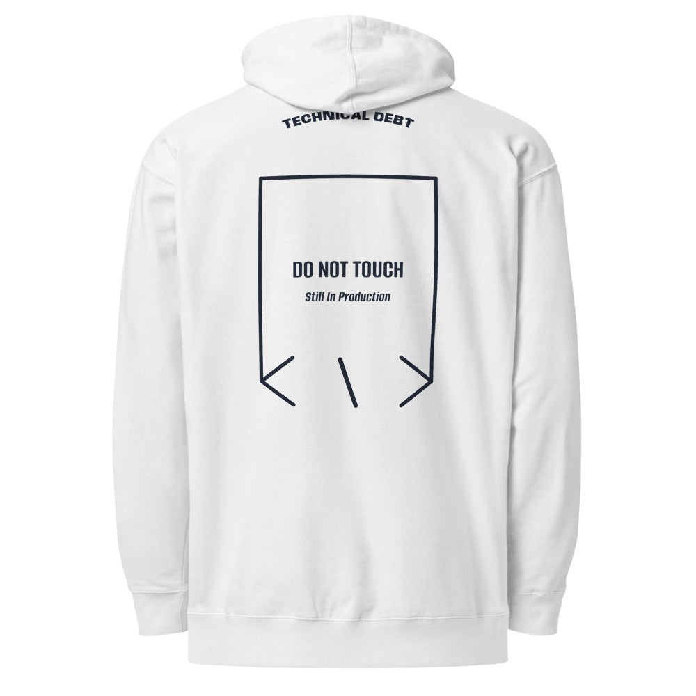 Do Not Touch — White Classic Navy back mockup