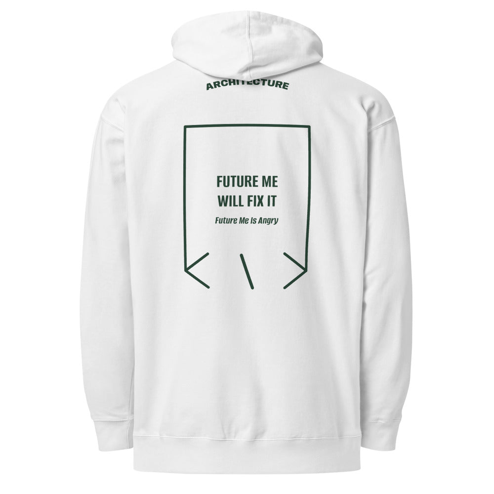 Future Me Will Fix It — White Alpine Green back mockup