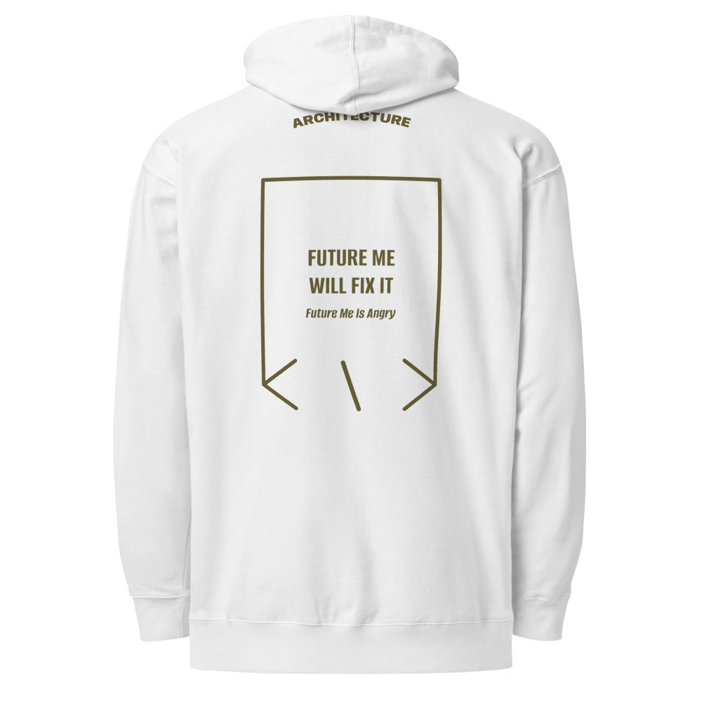 Future Me Will Fix It — White Army back mockup