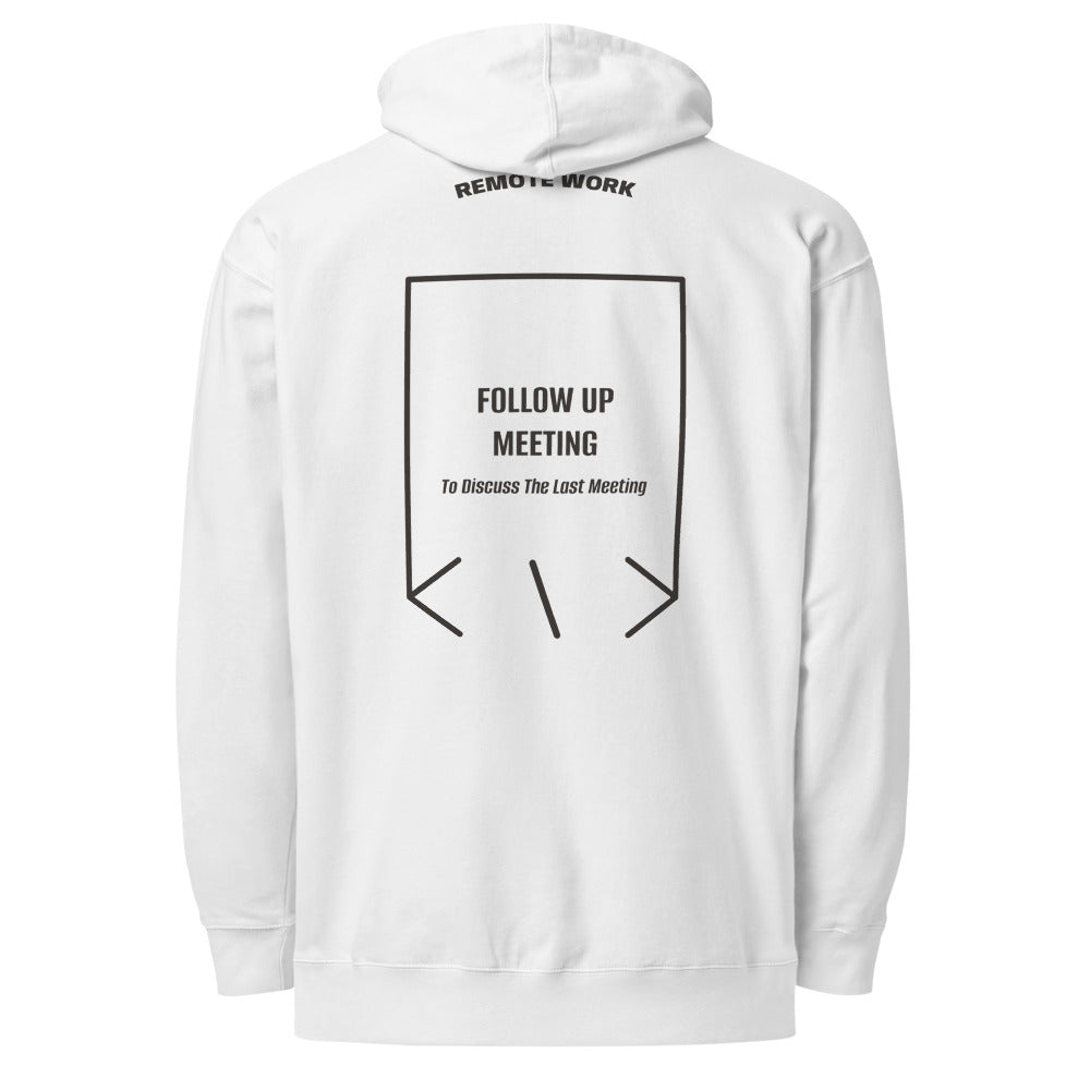 Follow Up Meeting — White Charcoal Heather back mockup