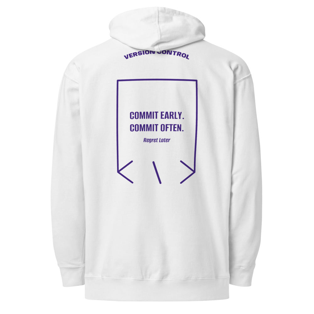 Commit Early. Commit Often. — secondary back mockup