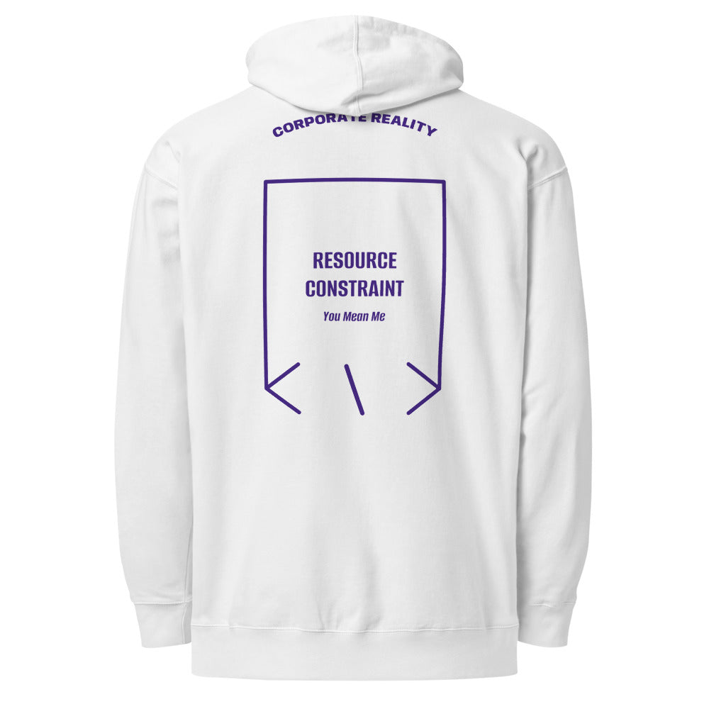 Resource Constraint — White Purple back mockup