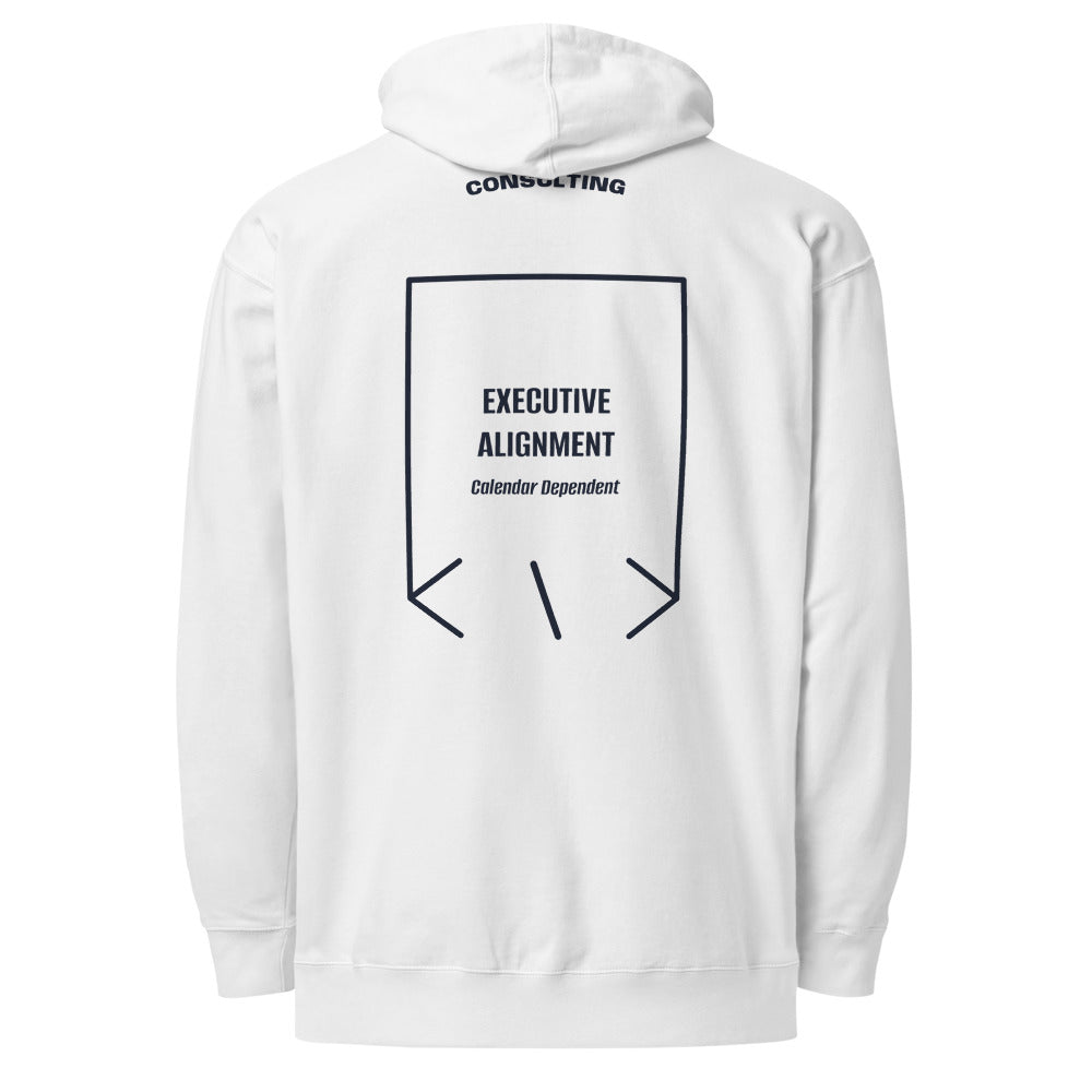 Executive Alignment — White Classic Navy back mockup