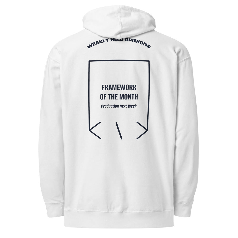 Framework Of The Month — White Classic Navy back mockup