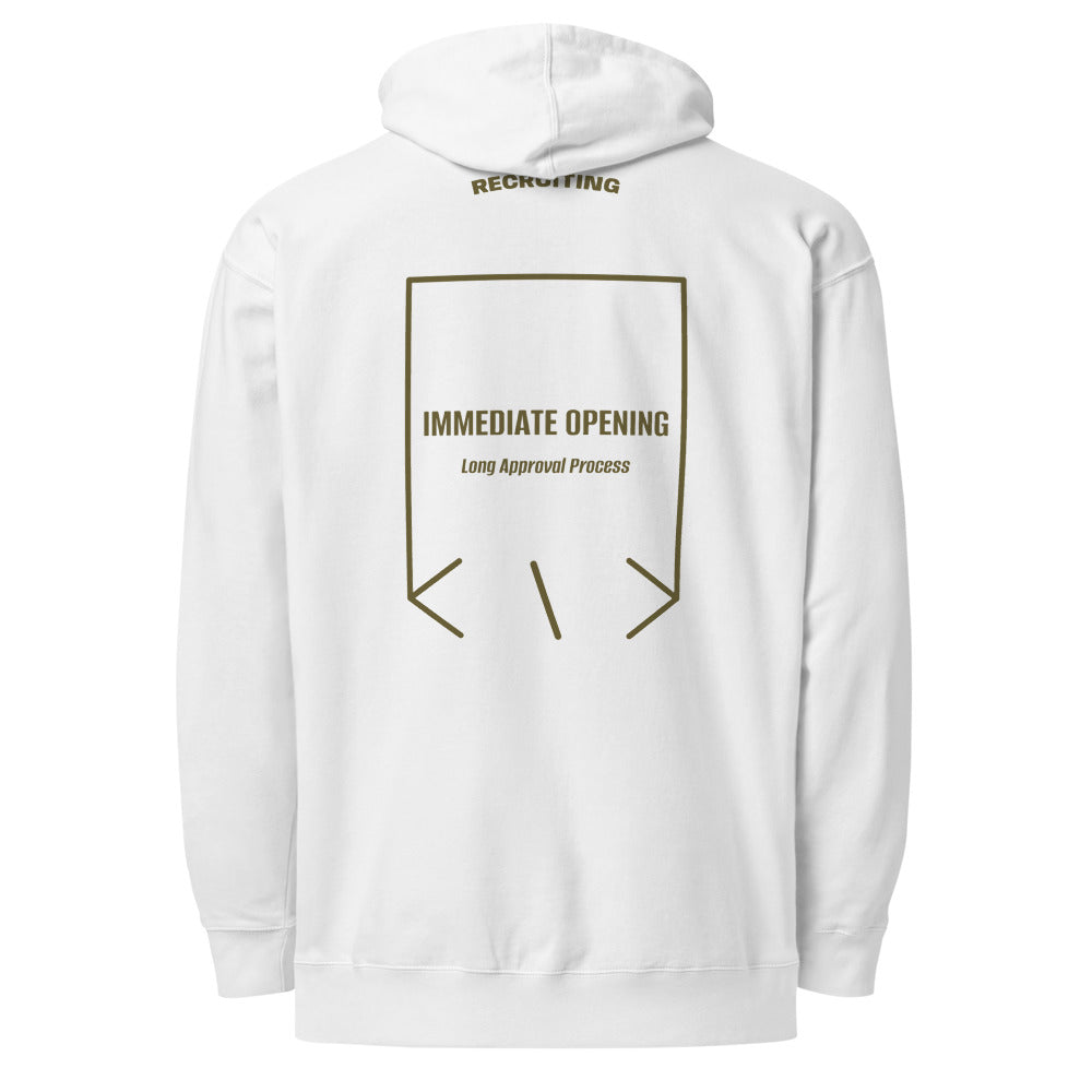 Immediate Opening — secondary back mockup