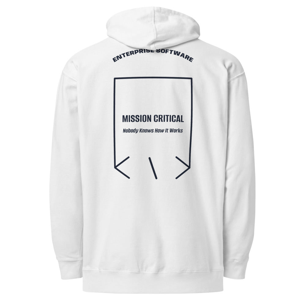 Mission Critical — White Classic Navy back mockup