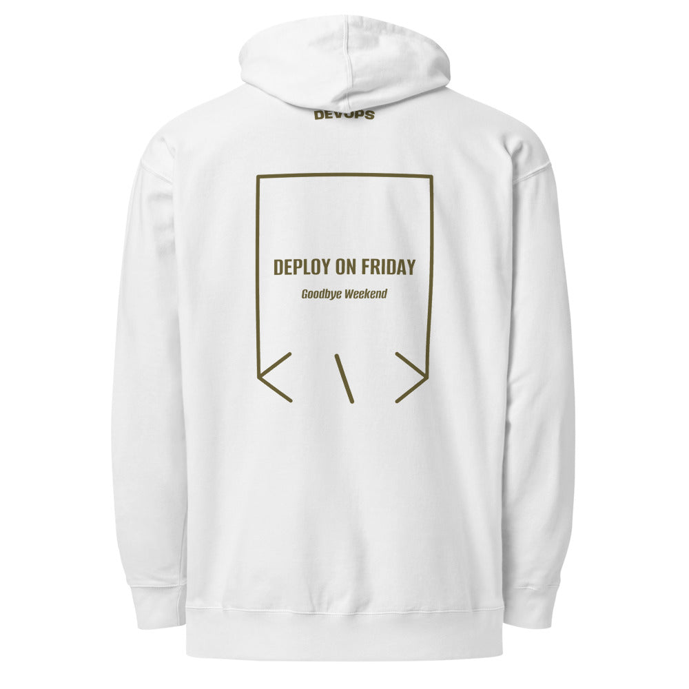 Deploy On Friday — White Army back mockup