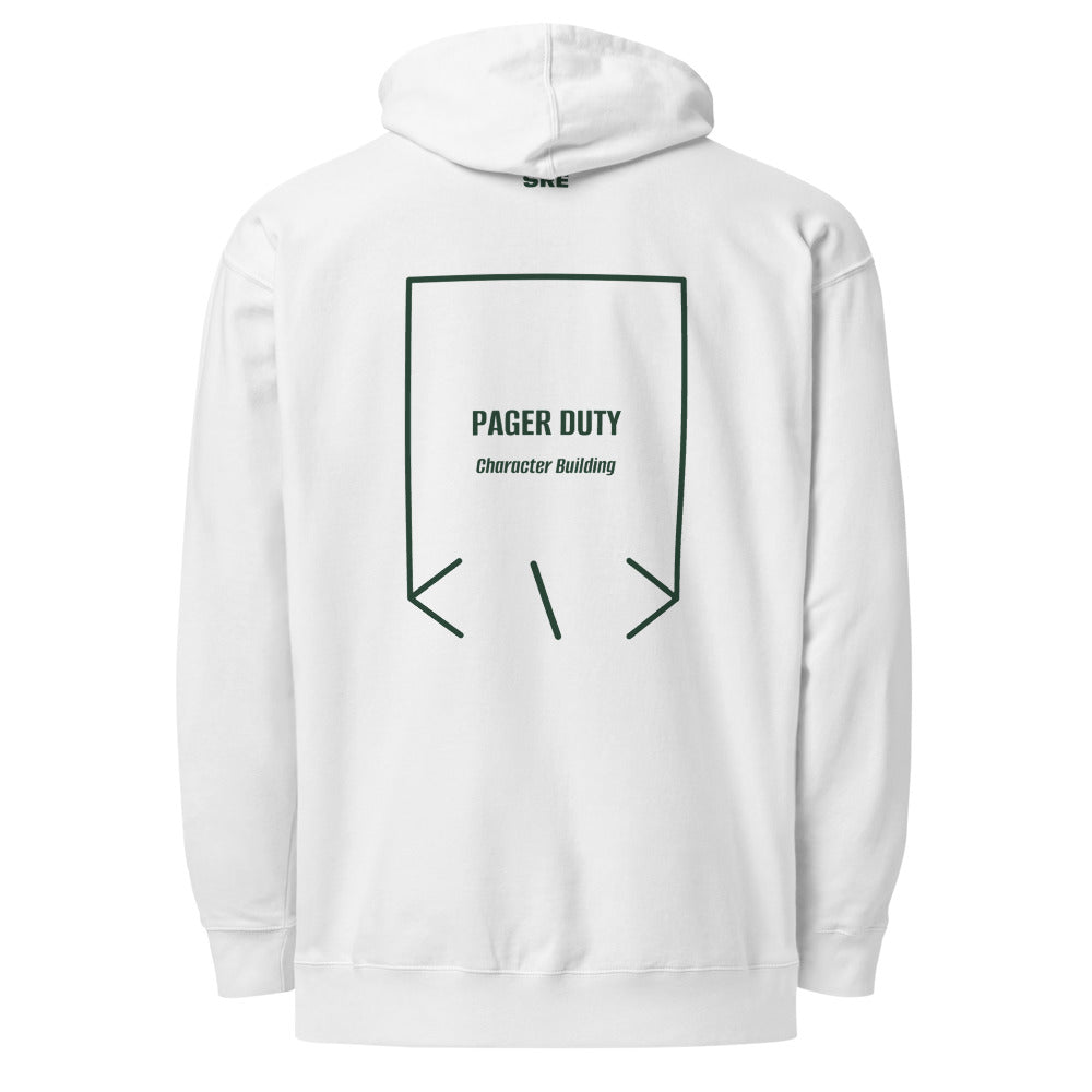 Pager Duty — White Alpine Green back mockup
