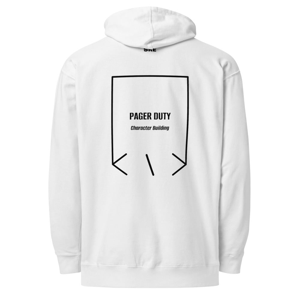 Pager Duty — White Black back mockup