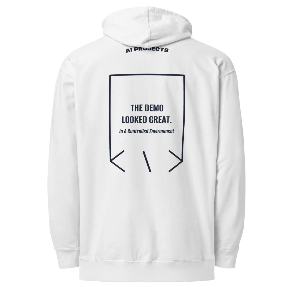The Demo Looked Great. — White Classic Navy back mockup