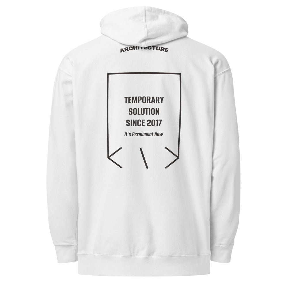 Temporary Solution Since 2017 — White Charcoal Heather back mockup