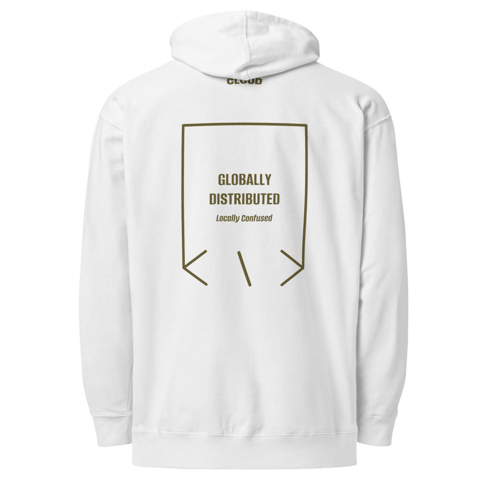 Globally Distributed — White Army back mockup