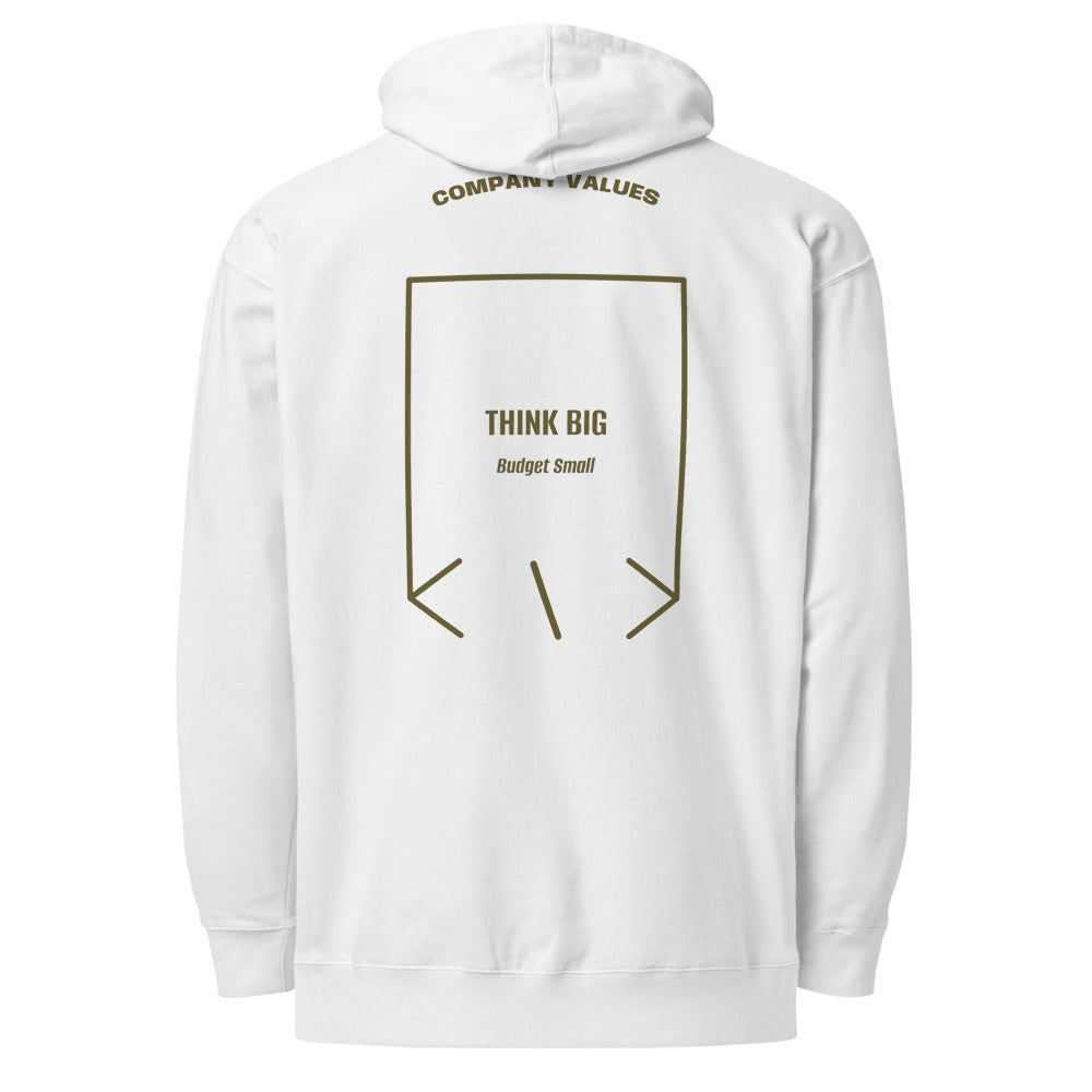 Think Big — White Army back mockup